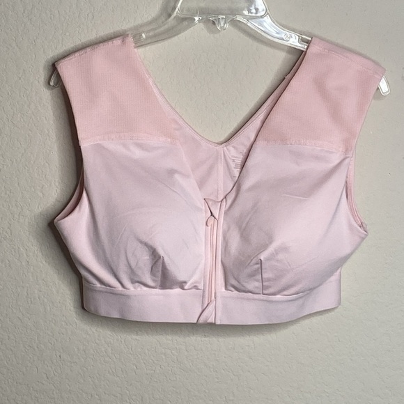 Tommie Copper Shoulder Support Comfort Bra Zipper Front White Women’s Size XL - Picture 2 of 10